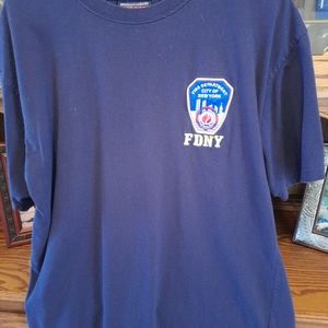 FDNY Officially Licensed Embroidered T~Shirt Sz XL